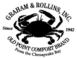GRAHAM & ROLLINS, INC. SINCE 1942 OLD POINT COMFORT BRAND FROM THE CHESAPEAKE BAY trademark