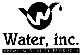W WATER, INC. PREMIUM QUALITY PRODUCTS trademark