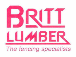 BRITT LUMBER THE FENCING SPECIALISTS trademark