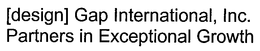 [DESIGN] GAP INTERNATIONAL, INC. PARTNERS IN EXCEPTIONAL GROWTH trademark