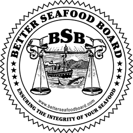 BETTER SEAFOOD BOARD BSB WWW.BETTERSEAFOODBOARD.COM ENSURING THE INTEGRITY OF YOUR SEAFOOD trademark