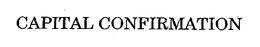 CAPITAL CONFIRMATION trademark