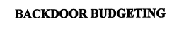 BACKDOOR BUDGETING trademark