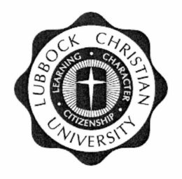 LUBBOCK CHRISTIAN UNIVERSITY LEARNING · CHARACTER · CITIZENSHIP · trademark