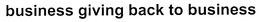 BUSINESS GIVING BACK TO BUSINESS trademark