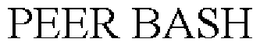 PEER BASH trademark
