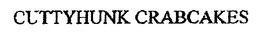 CUTTYHUNK CRABCAKES trademark