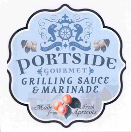 PORTSIDE GOURMET GRILLING SAUCE & MARINADE MADE FRESH FROM APRICOTS BRUSH ON THE BEST trademark