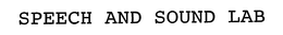 SPEECH AND SOUND LAB trademark