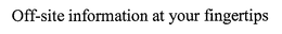 OFF-SITE INFORMATION AT YOUR FINGERTIPS trademark