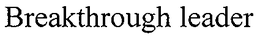 BREAKTHROUGH LEADER trademark