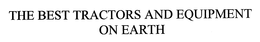 THE BEST TRACTORS AND EQUIPMENT ON EARTH trademark