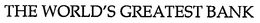 THE WORLD'S GREATEST BANK trademark