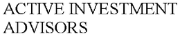 ACTIVE INVESTMENT ADVISORS trademark