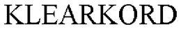 KLEARKORD trademark