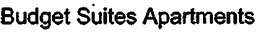 BUDGET SUITES APARTMENTS trademark