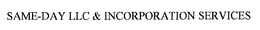 SAME-DAY LLC & INCORPORATION SERVICES trademark