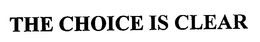 THE CHOICE IS CLEAR trademark