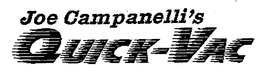 JOE CAMPANELLI'S QUICK VAC trademark