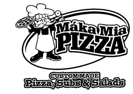 MÁKA MIA PIZZA CUSTOM MADE PIZZA,SUBS &SALADS trademark