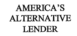 AMERICA'S ALTERNATIVE LENDER trademark