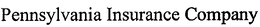PENNSYLVANIA INSURANCE COMPANY trademark