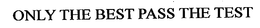 ONLY THE BEST PASS THE TEST trademark