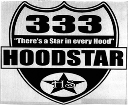333 "THERE'S A STAR IN EVERY HOOD" HOODSTAR HS trademark