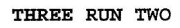THREE RUN TWO trademark