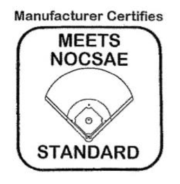 MANUFACTURER CERTIFIES MEETS NOCSAE STANDARD trademark