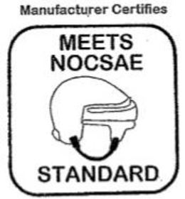 MANUFACTURER CERTIFIES MEETS NOCSAE STANDARD trademark