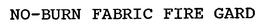 NO-BURN FABRIC FIRE GARD trademark