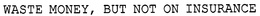 WASTE MONEY, BUT NOT ON INSURANCE trademark
