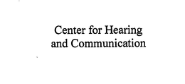 CENTER FOR HEARING AND COMMUNICATION trademark