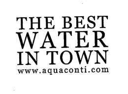 THE BEST WATER IN TOWN WWW.AQUACONTI.COM trademark
