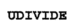 UDIVIDE trademark