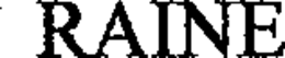 RAINE trademark