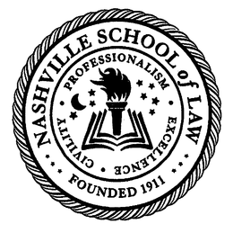 NASHVILLE SCHOOL OF LAW FOUNDED 1911 PROFESSIONALISM EXCELLENCE CIVILITY trademark