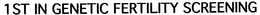 1ST IN GENETIC FERTILITY SCREENING trademark