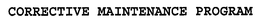 CORRECTIVE MAINTENANCE PROGRAM trademark