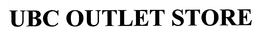 UBC OUTLET STORE trademark