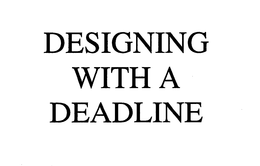 DESIGNING WITH A DEADLINE trademark