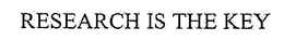 RESEARCH IS THE KEY trademark