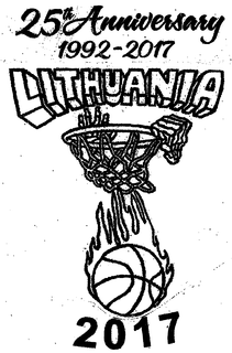 LITHUANIA 2017 25TH ANNIVERSARY 1992-2017 trademark