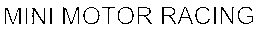 MINI MOTOR RACING trademark