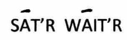 SAT'R WAIT'R trademark
