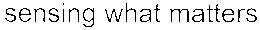 SENSING WHAT MATTERS trademark