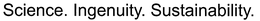 SCIENCE. INGENUITY. SUSTAINABILITY. trademark