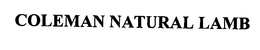COLEMAN NATURAL LAMB trademark