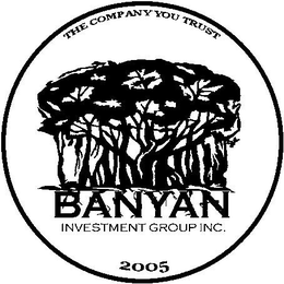 THE COMPANY YOU TRUST BANYAN INVESTMENT GROUP INC. 2005 trademark